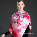 Double-Sided High Quality Long Silk Scarves with Button